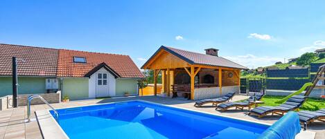 Una piscina riscaldata