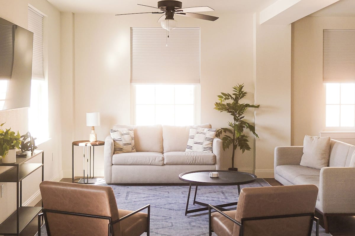 Presidential Suite, 2 Bedrooms | Living room | Smart TV