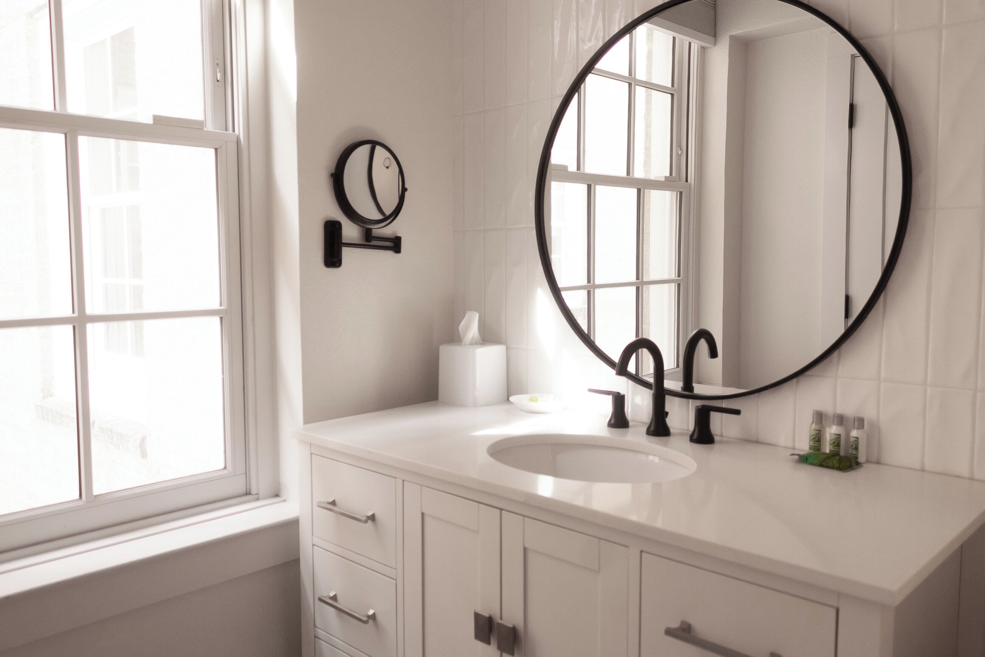 premier suite, 1 king bed | bathroom | designer toiletries, hair dryer, towels