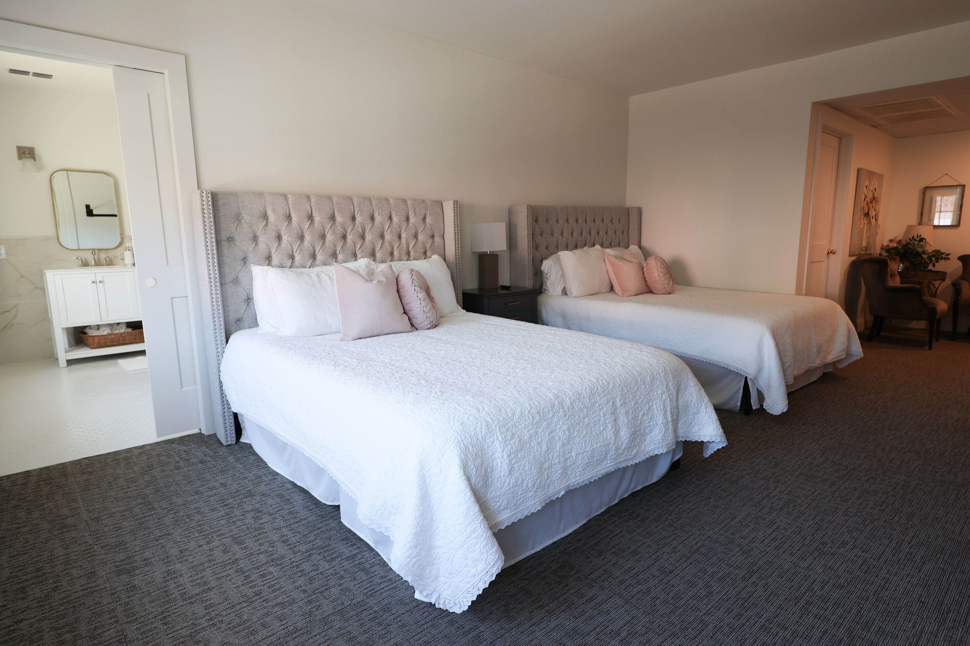 Frette Italian sheets, premium bedding, down duvets, pillow-top beds