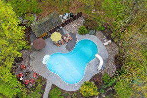 Outdoor pool, a heated pool - Modern Hudson Valley Oasis - 1.5hrs from NYC with heated pool, hot tub, sauna! (Pine Bush)