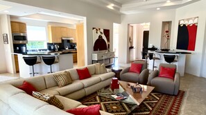 TV, fireplace, video games, stereo