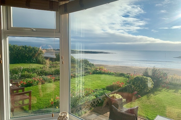 Master bedroom view around the bay towards Newbiggin.