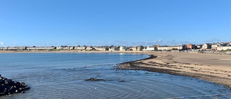 På stranden, badehåndklæder