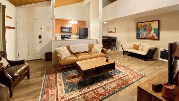 Condo, Multiple Beds, Fireplace, Mountain View (Sierra Manors #098) | Living area - Sierra Manors #098 - Nearby Hike/bike Trails (Mammoth Lakes)