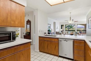 Villa, Multiple Beds, Balcony, Golf View (Shores at Waikoloa Beach Resort 236) | Private kitchen | Fridge, microwave, oven, stovetop