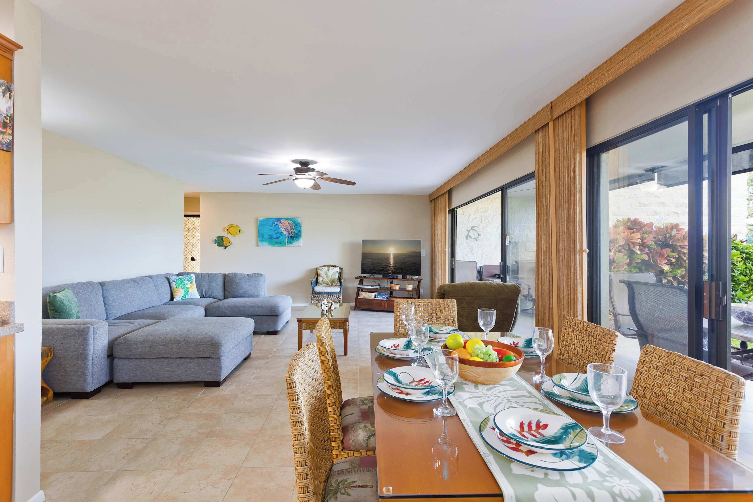Condo, Multiple Beds, Patio, Garden View (Keauhou Punahele #E105) | Dining