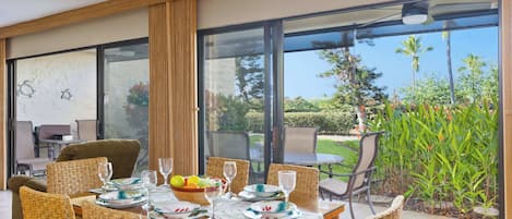 Condo, Multiple Beds, Patio, Garden View (Keauhou Punahele #E105) | Dining