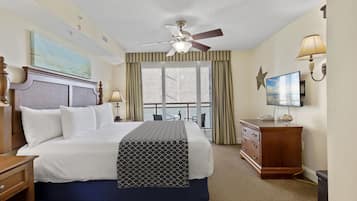 Signature Condo, 2 Bedrooms, 2 Bathrooms, Ocean View | Living area | 49-inch flat-screen TV with cable channels, TV