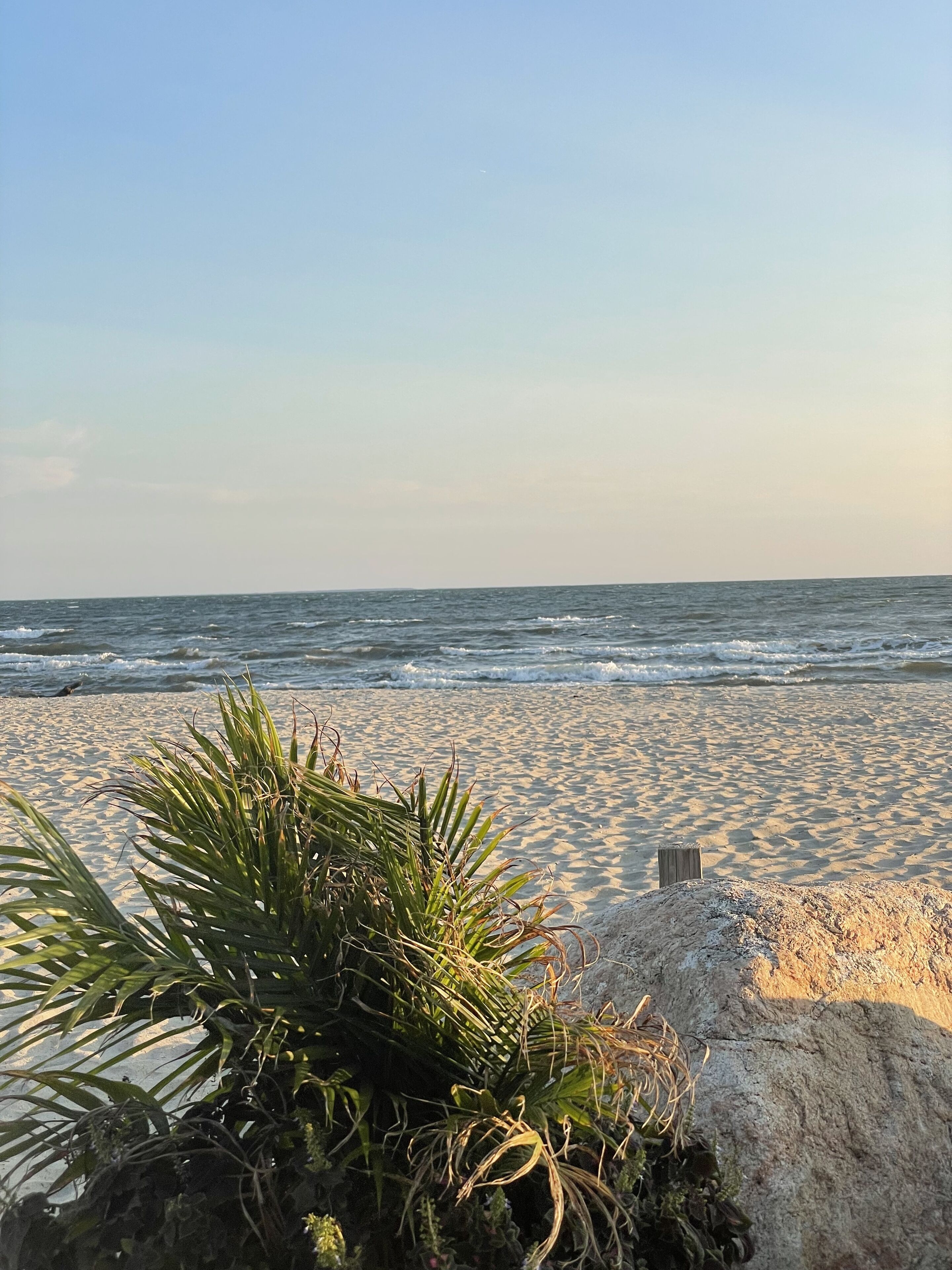 Nær stranden og solsenger