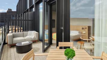 Room, 1 King Bed, Terrace, City View | 1 bedroom, hypo-allergenic bedding, minibar, in-room safe