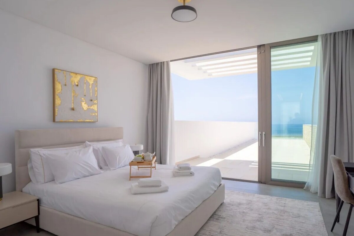 Nisyros Signature Adults Only Pool Villa | In-room safe, desk, soundproofing, iron/ironing board (on request)