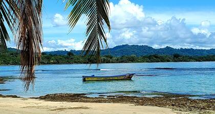 Caribbean beachfront home with private cabana