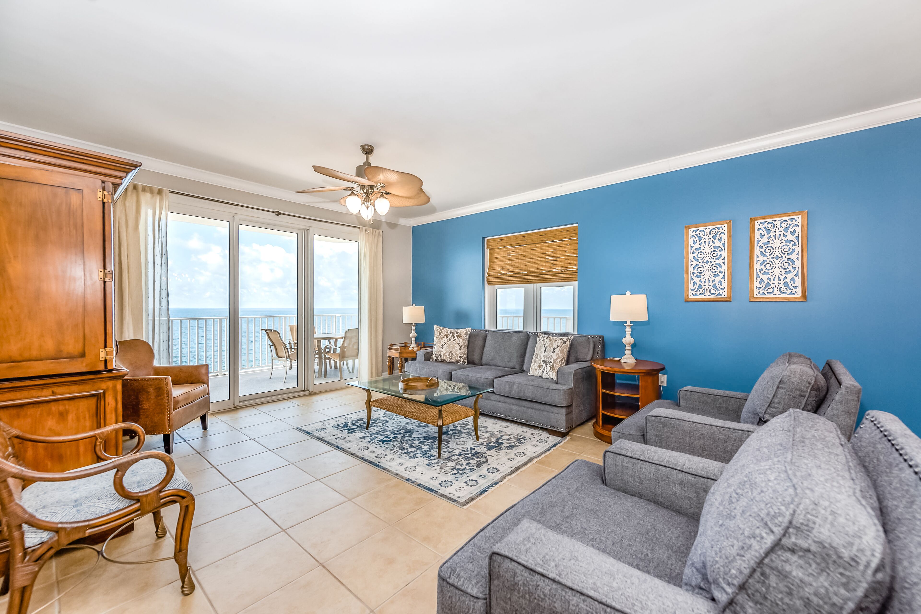 Spacious condo in a beachfront complex with pool, hot tub, & private cabana