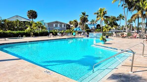 Outdoor pool, a heated pool
