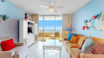 TV, DVD player, stereo