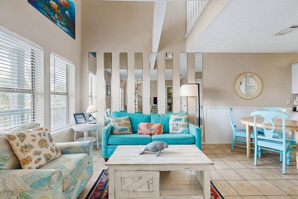 TV, DVD player, books