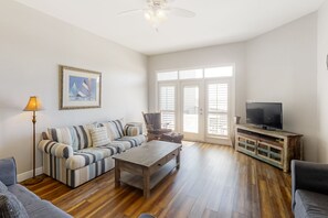 TV, DVD player - Steps from the Beach Gulf-Front Home w/ Balconies, Gulf Views, AC & WiFi (Gulf Shores)