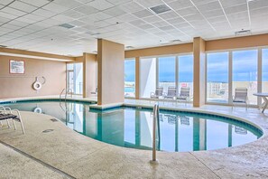 Indoor pool, a heated pool - Gulf-Front Condo on the Beach w/ Balcony, AC, WiFi & Shared Hot Tubs/Pools/Gym (Gulf Shores)