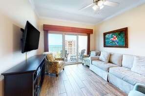 TV - Gulf-view condo with pool, hot tub, lazy river & balcony (Gulf Shores)