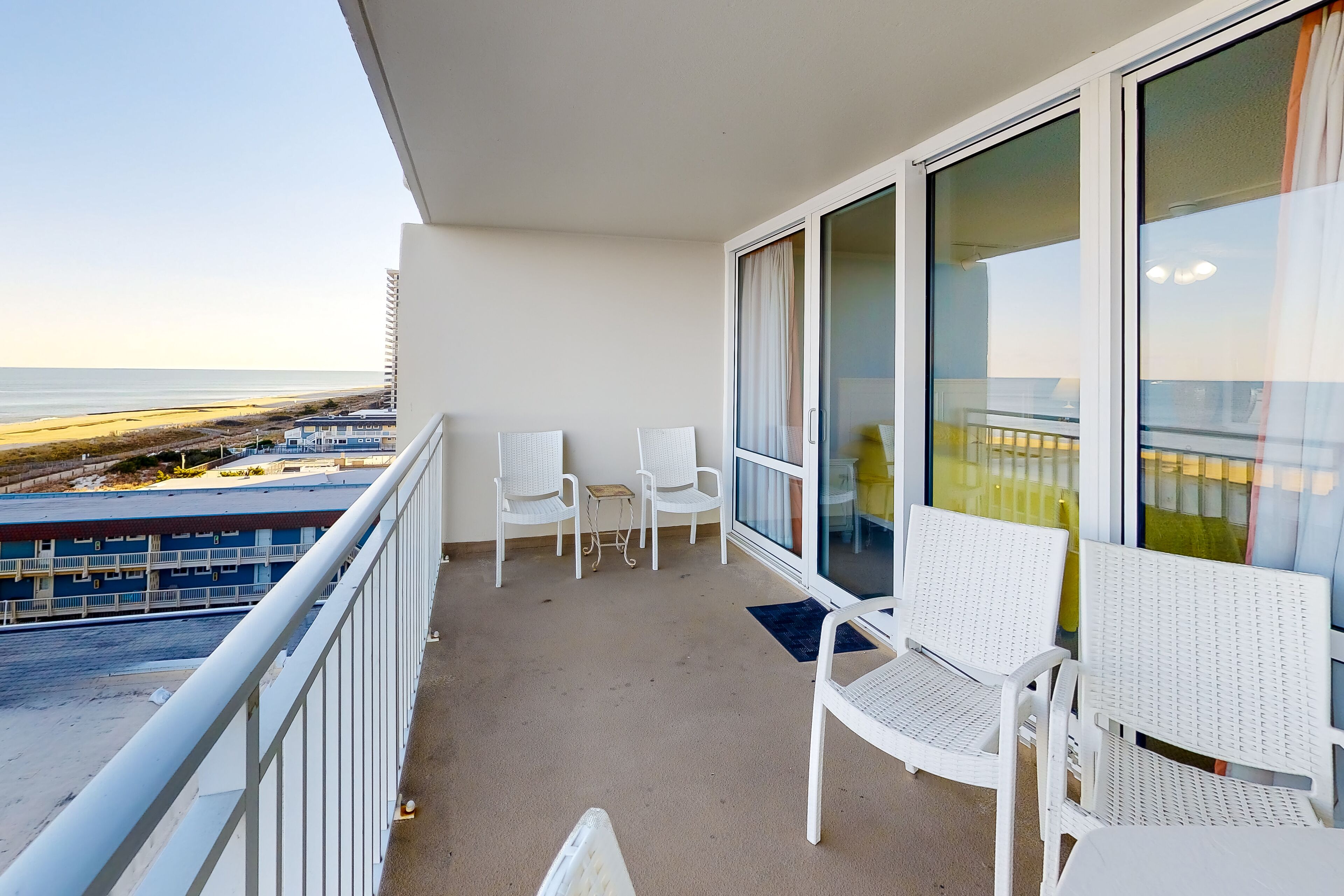 Oceanfront coastal condo with balcony, pools, sauna, gym, A/C, & WiFi