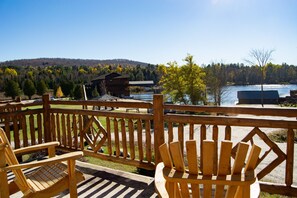 Comfort Cabin, 2 Bedrooms | Balcony view - Ampersand Bay Resort (Saranac Lake)