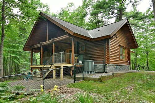 The Bike House, an Euro Log Home near Cable and Drummond, WI