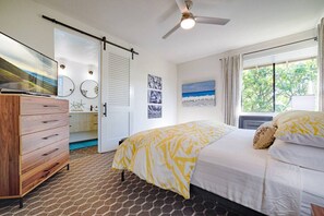 1 bedroom, desk, iron/ironing board, travel cot