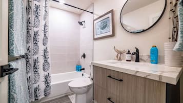 Hair dryer, towels