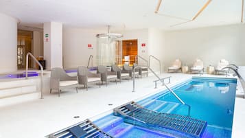 Couples treatment rooms, sauna, hot tub, steam room, hot springs