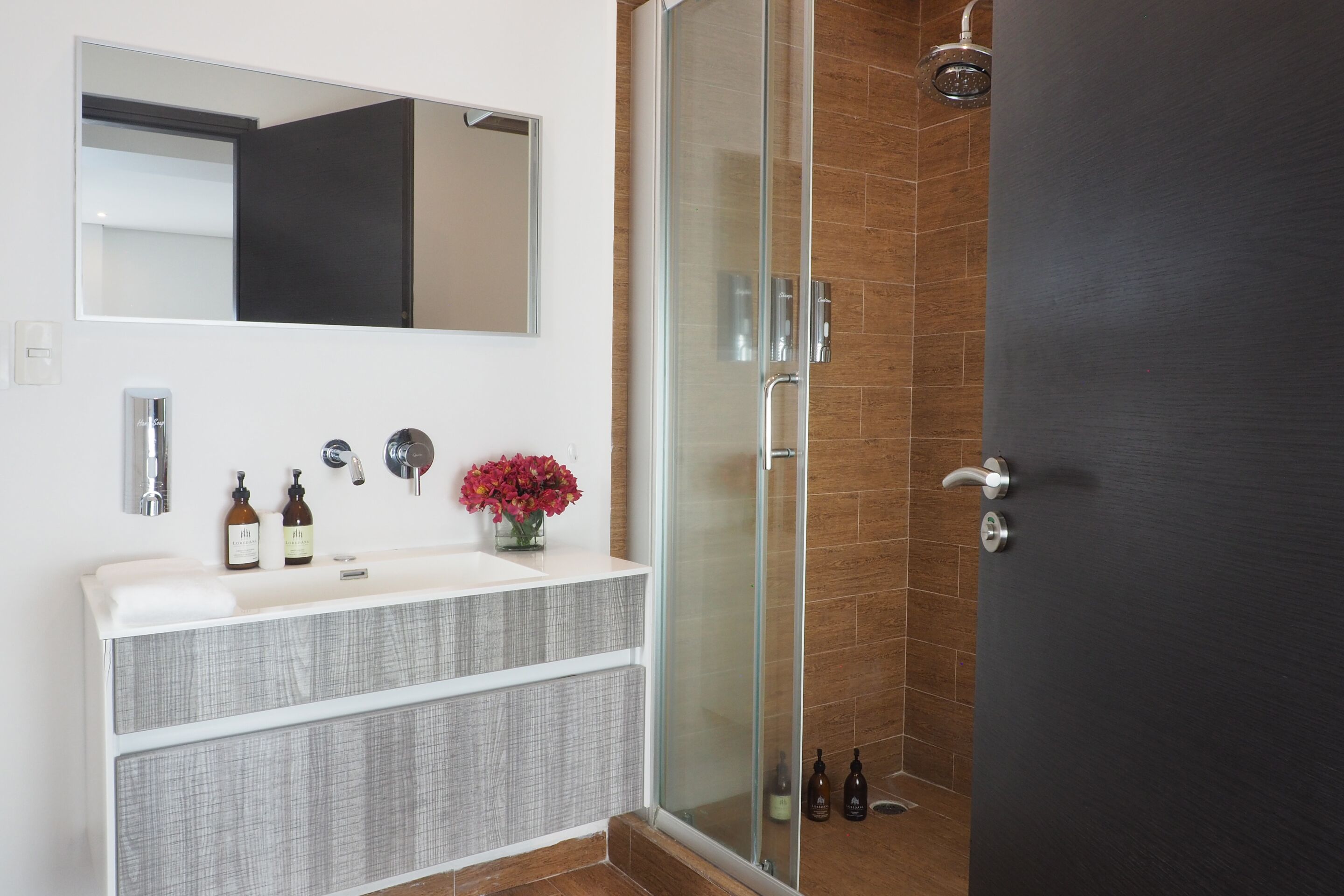 Suite básica | Baño | Regadera, regadera tipo lluvia, secadora de cabello, toallas 