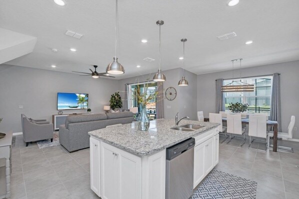 Townhome, 5 Bedrooms | Private kitchen - 5 Bed With Fantastic Game Room In Fun Resort! 5 Bedroom Townhouse by RedAwning (Kissimmee)