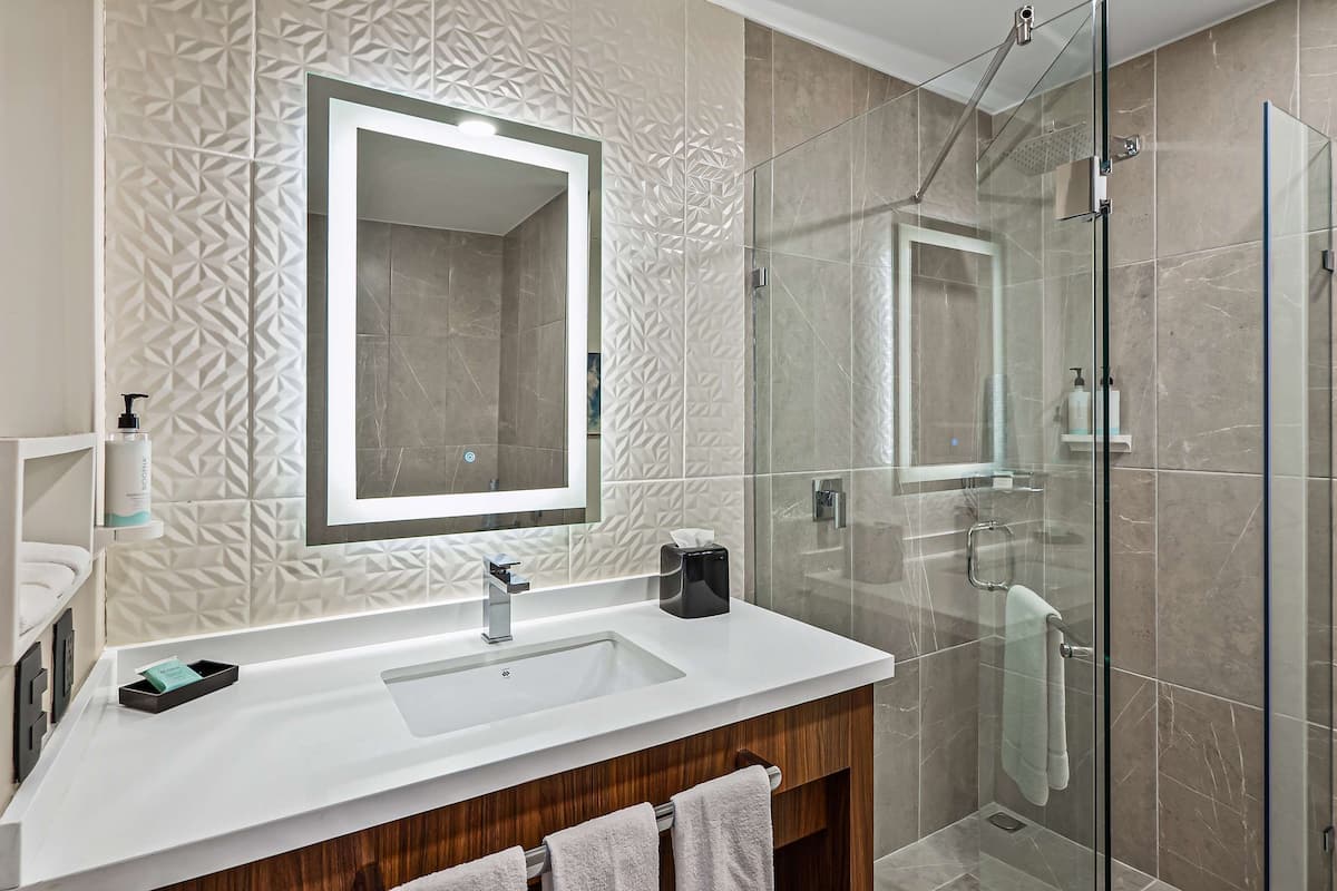 suite, 1 queen bed, non smoking | bathroom shower