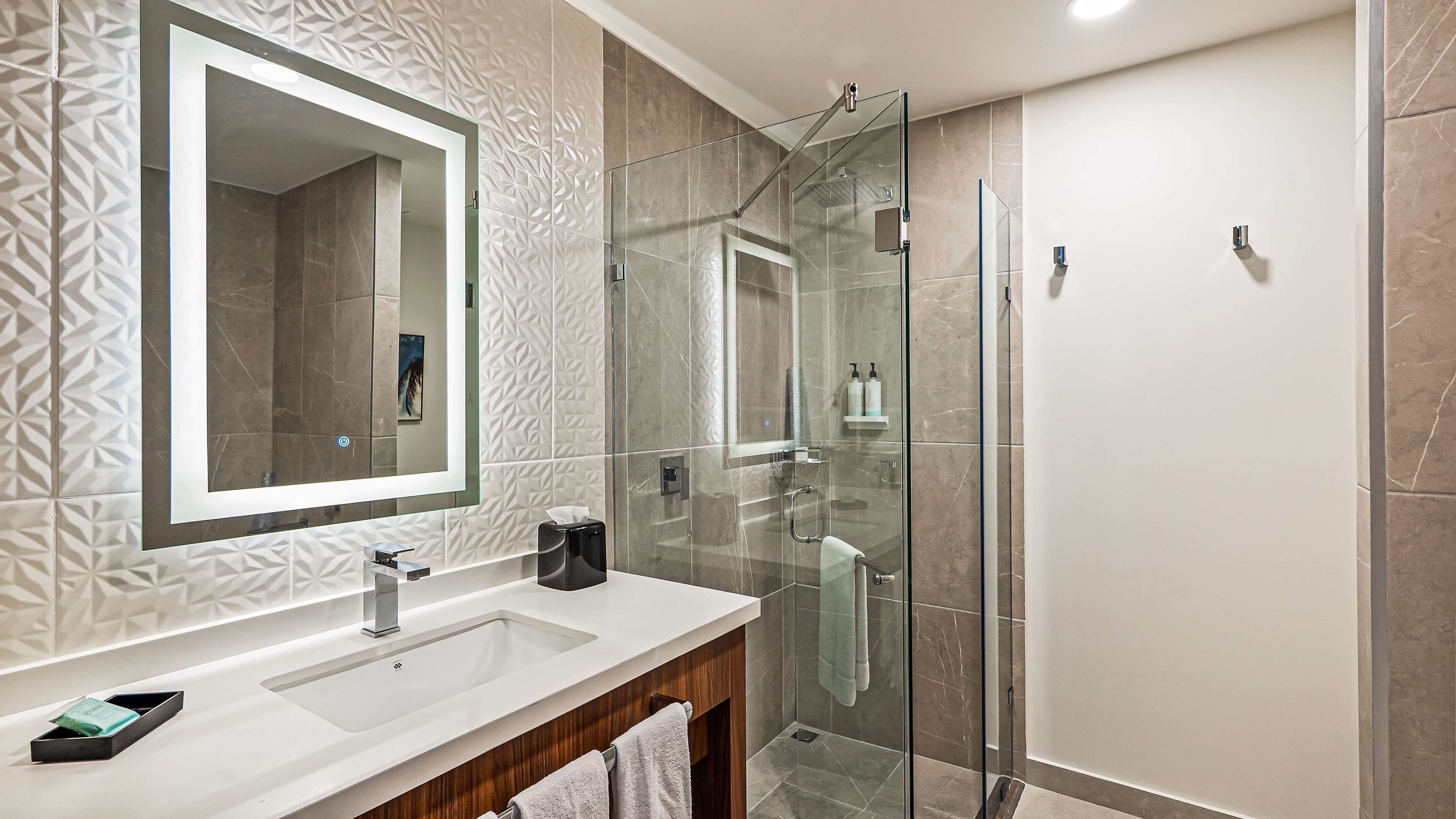 suite, 1 queen bed, non smoking | bathroom shower