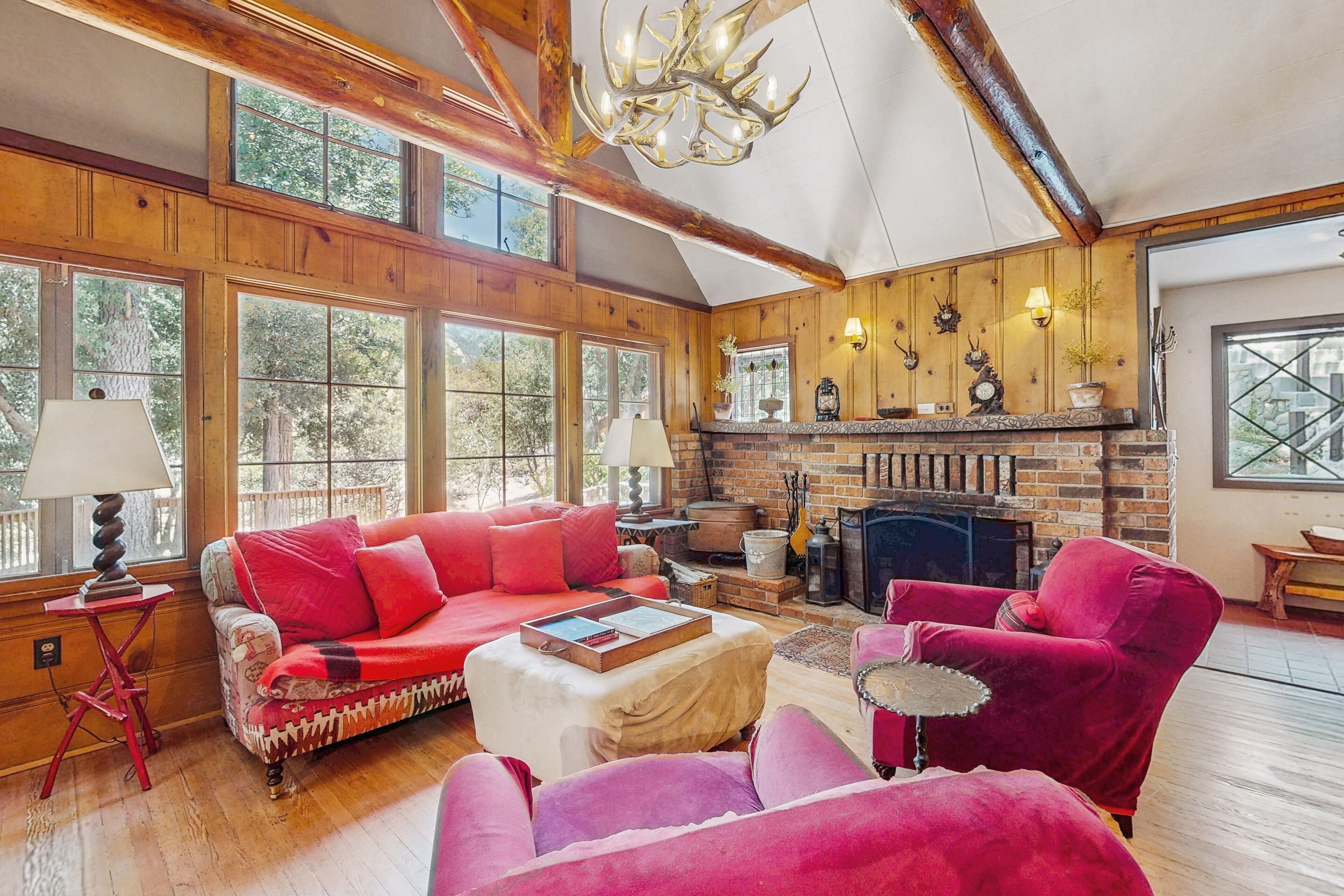 TV, fireplace, DVD player, books