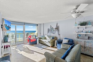 TV, DVD player, video library