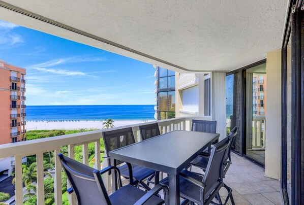 Balcony - Beachfront Condo Building With Pool, Tennis and Views (Marco Island)