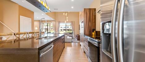 Microwave, dishwasher, paper towels