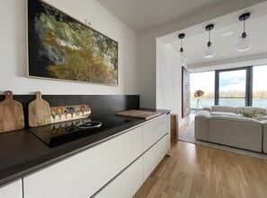 Deluxe-Apartment, barrierefrei, Flussblick | Gemeinschaftsküche