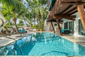 A heated pool
