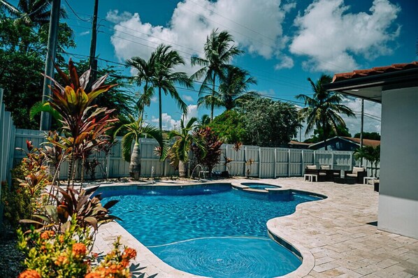 A heated pool