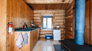 Fridge, coffee/tea maker, electric kettle, high chair