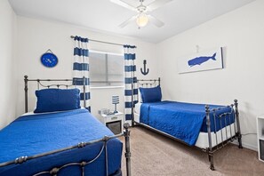 4 bedrooms, iron/ironing board, travel crib, free WiFi