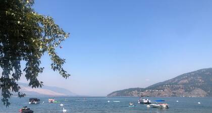 Okanagan Lake, peaceful cottage on the lake with boat access, golf & ski hills.