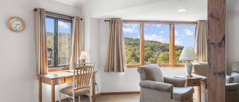 Flat-screen TV, DVD player