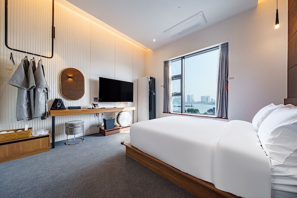 Premium bedding, down duvets, pillow-top beds, free WiFi