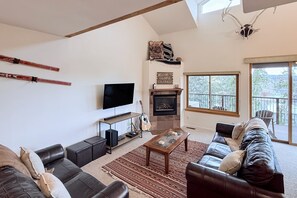 Televisión, reproductor de DVD, libros y estéreo 