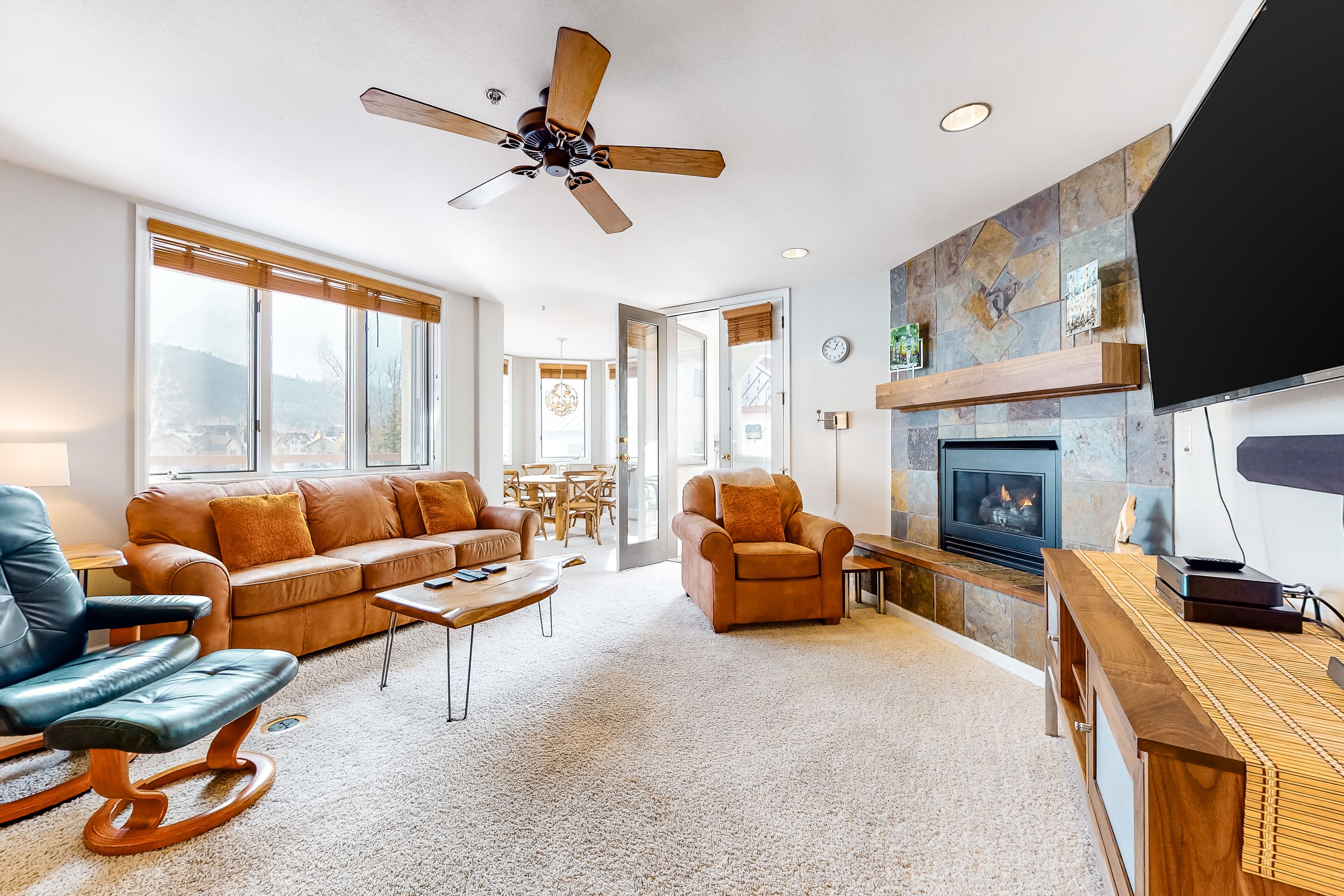 TV, fireplace, DVD player