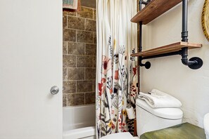 Hair dryer, towels