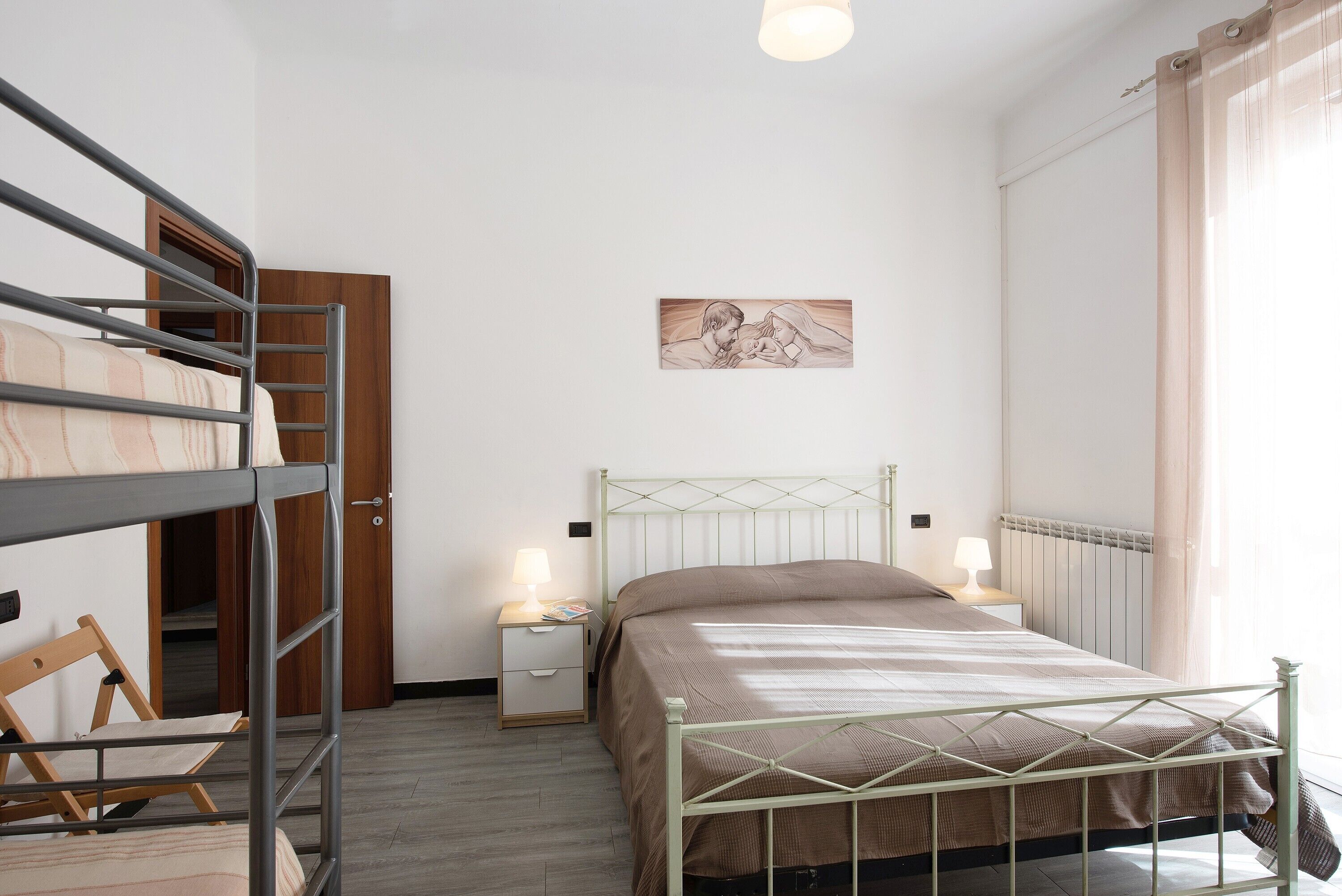 1 bedroom, iron/ironing board, bed sheets